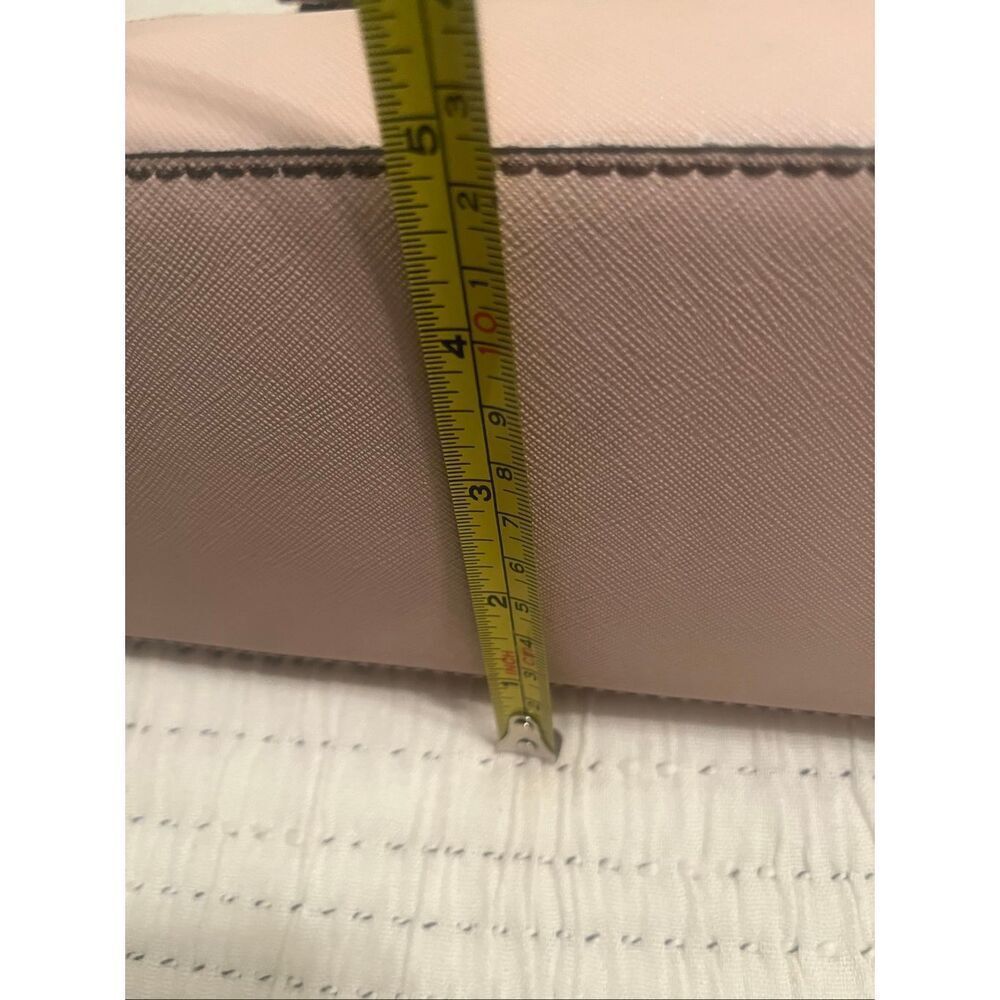 Michael Kors Charlotte Saffiano Leather Top-Zip Bag Powder Blush Pink - Picture 12 of 12
